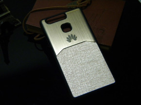Твърд гръб ултра тънък с алуминиева плочка оригинален за Huawei P9 EVA-L09 / EVA-L19 златист